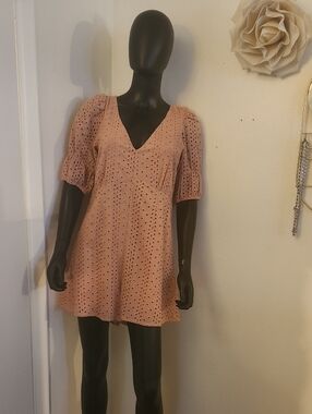 Nui Blush Pink Eyelet Romper